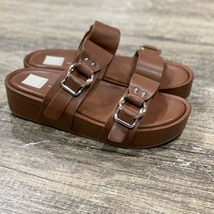 Dolce Vita Sandals Chunky Flatform Flat Cici Brown Stella Shoes Women’s size 11